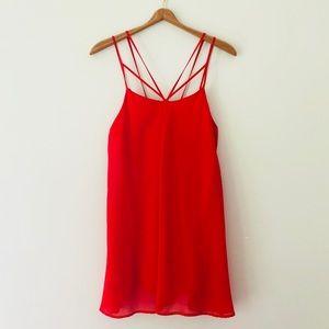 Strappy Chiffon Shift Dress